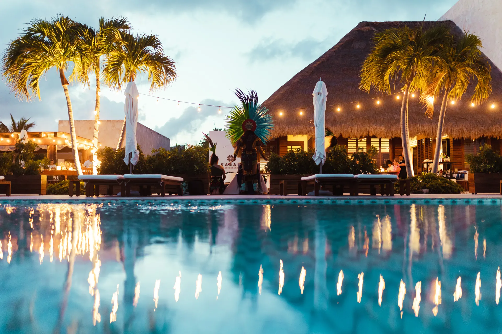 Resort al atardecer, Chablé