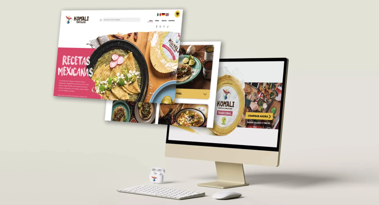 Komali Tortillas — diseño y desarrollo web