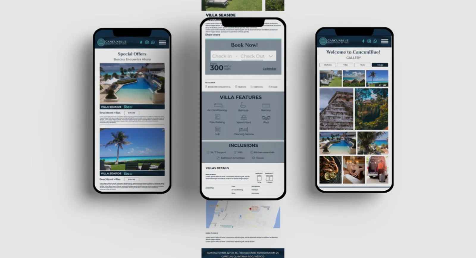 Diseño web, mockup responsivo